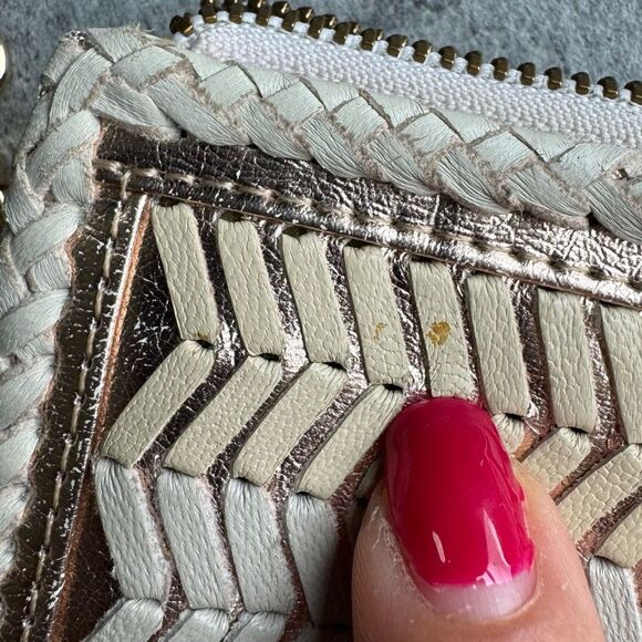 Buba London Hand Woven Leather Rose Gold Purse Wristlet - Picture 7 of 8